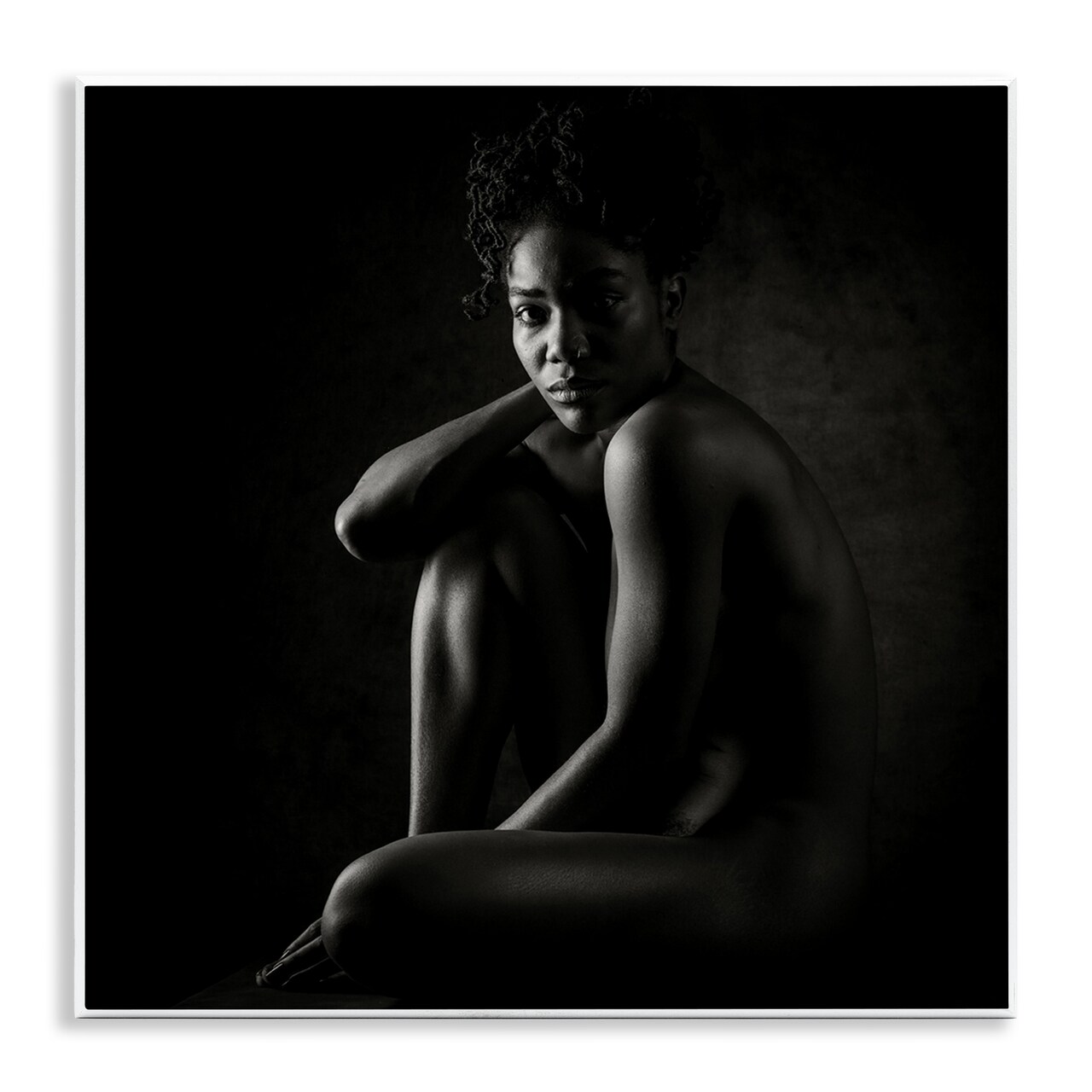 Stupell Industries Nude Sitting Portrait Wall Plaque Art Design by Dan Katz